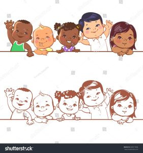 stock-vector-smiling-boys-and-girls-of-different-races-multinational-baby-portrait-multi-ethnic-set-of-babies-500317096